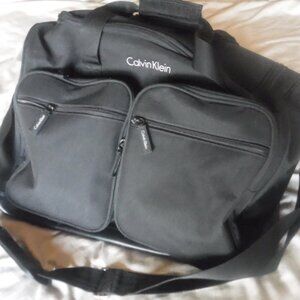 Calvin Klein large Duffel Bag Black with Logo Overnight Travel